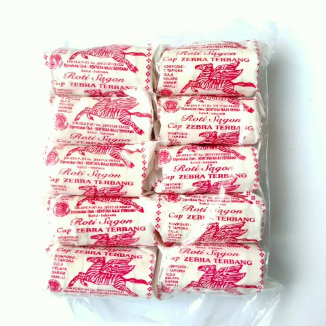 

Roti sagon kelapa cap Zebra terbang 1 bungkus isi 10 pcs