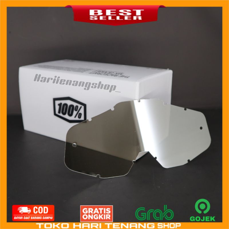 LENSA GOGGLE 100%/KACA GOGGLE 100%/LENSA KACAMATA GOGGLE 100%