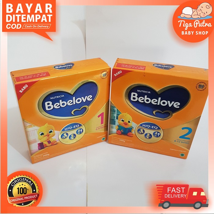 Bebelove 1 &amp; 2 0-6 Bulan 200gr -  Bebelove 2 6-12 Bulan 200gr Susu Nutricia Bebelove 1 &amp; 2