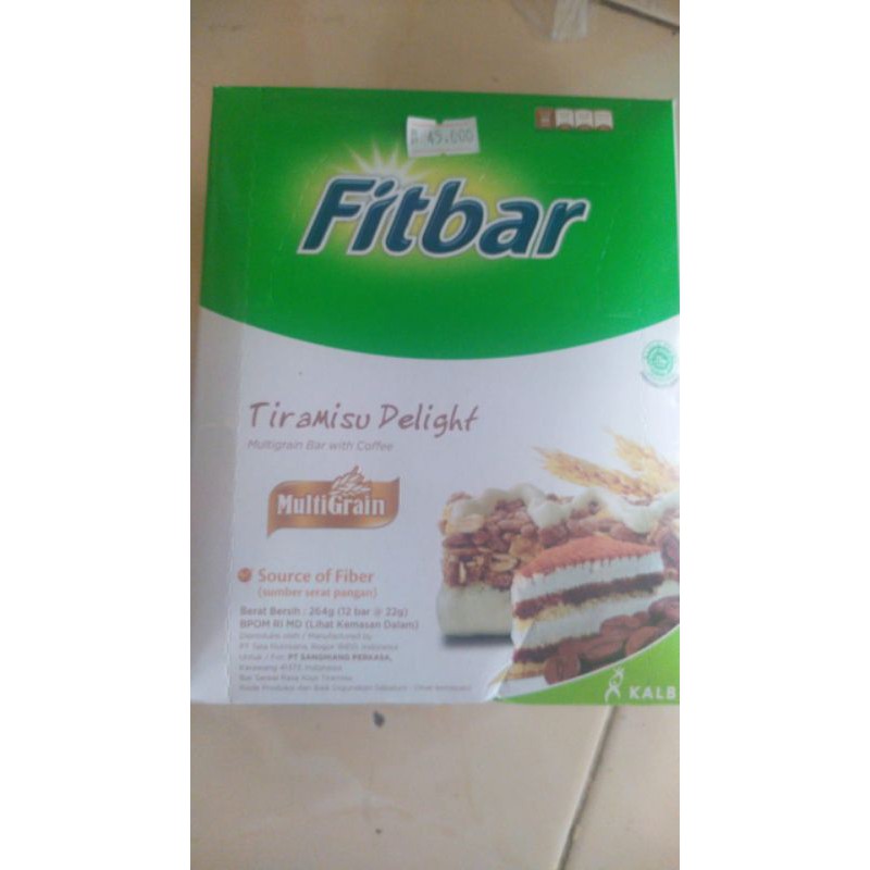 

Fit Bar 110 & 264 gram varian rasa tiramisu, nuts fruits