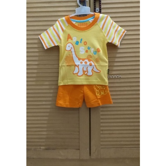 setelan kaos anak apatosaurus