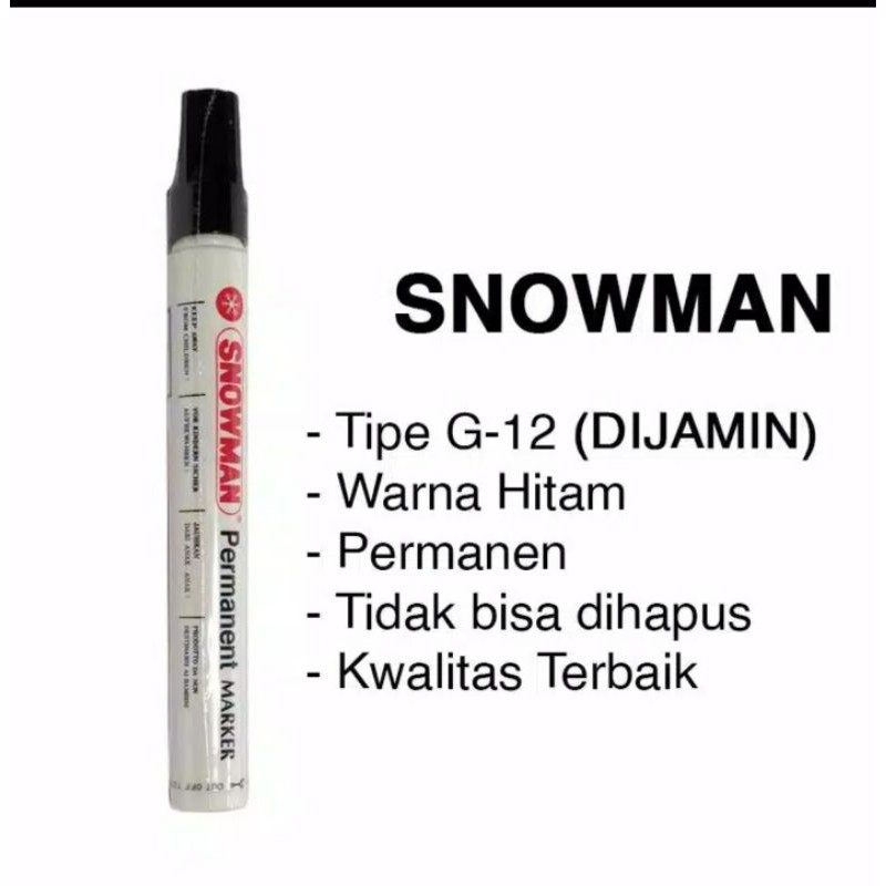

SPIDOL SNOWMAN PERMANENT BG-12 MURAH