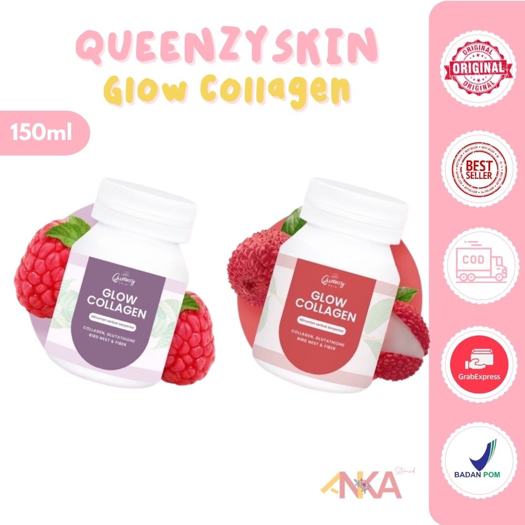 QUEENZYSKIN GLOW COLLAGEN | Drink Raspberry lychee greentea thaitea