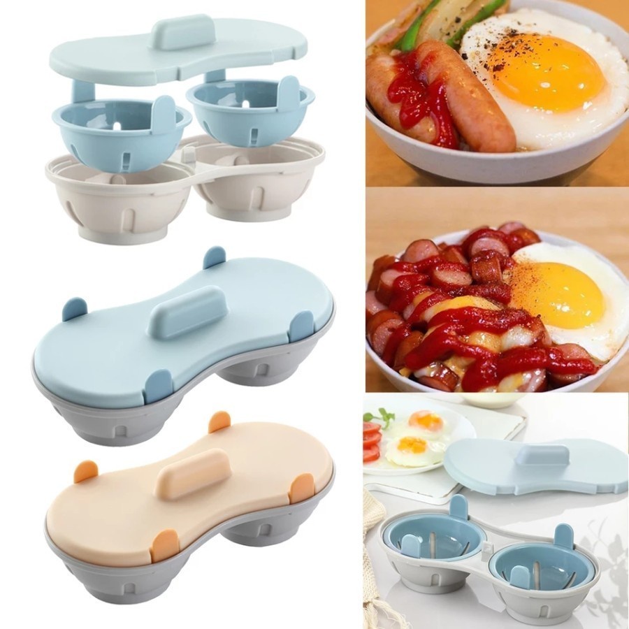 Alat Masak Poach Telur Telor Microwave Oven Egg Cooker Poacher