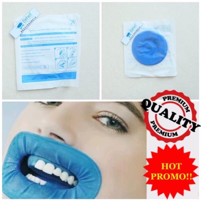 TERMURAH / RUBBER DAM RUBBERDAM MOUTH OPENER RETRACTOR / CHEEK / KARET BIRU OPTRAGATE PEMBUKA MULUT