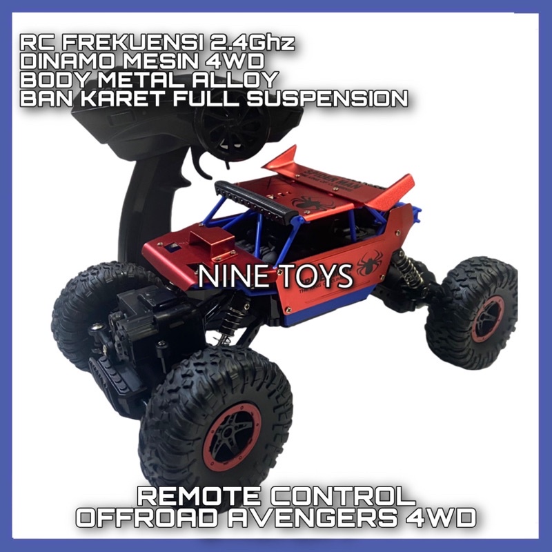 FREE BATERAI REMOTE RC OFFROAD MOBIL REMOTE CONTROL OFFROAD 4WD AVENGERS CRAWLER CLIMBING
