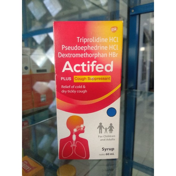 Actifed plus syrup (merah & hijau )