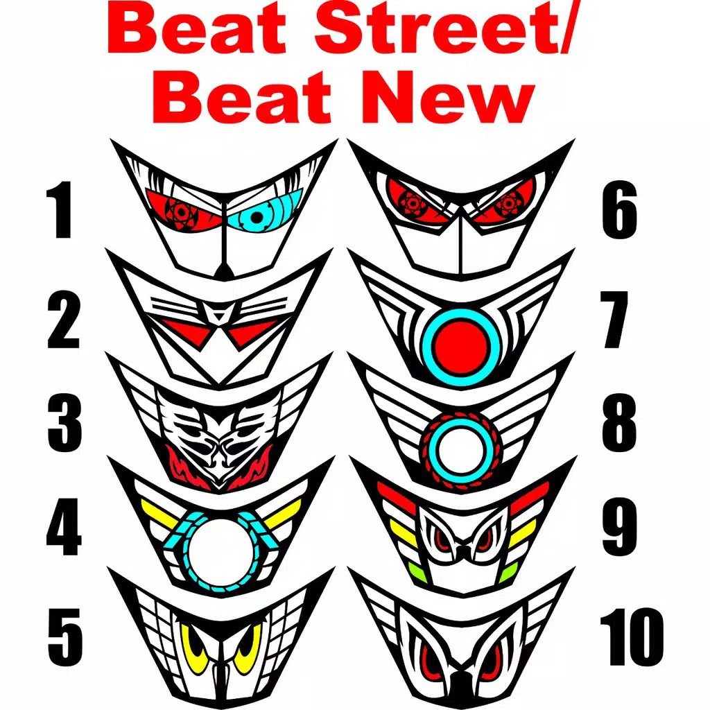 Stiker Motor Beat Sticker Motor Beat Sticker Lampu Depan Beat / Beat Street 2018 2019 Bisa Bayar COD