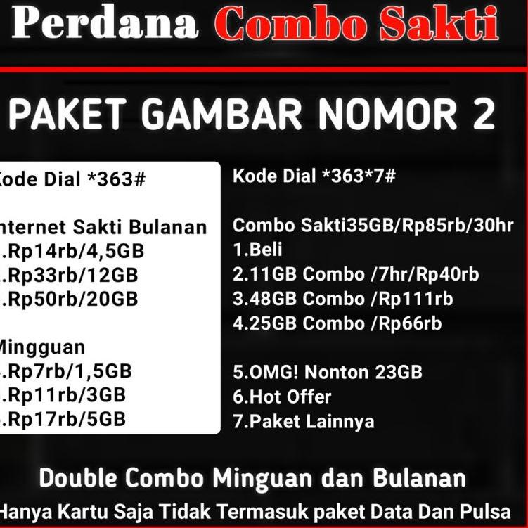 22 Combo Sakti Telkomsel 4.5GB 12GB 35GB BAHAN LOOP() DFC