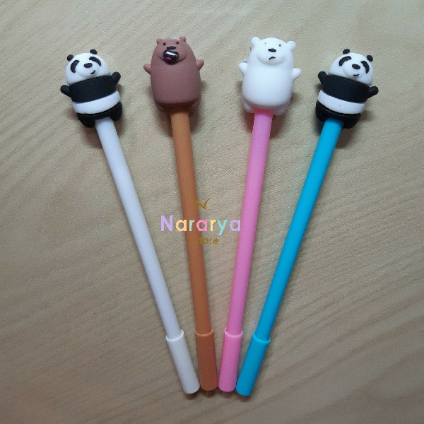 

2x Gel Pen Bare Bears / Gel Pen Karakter / Gel Pen Lucu / Pulpen Lucu / Alat Tulis Sekolah