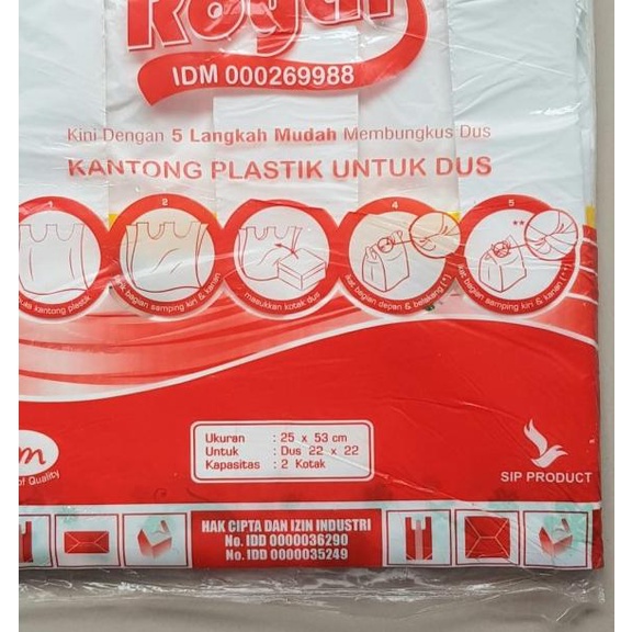 

Kantong Plastik Untuk 2 Dus Nasi Makanan Kotak Nasi Box 22x22 cm - 25 x 53 CM