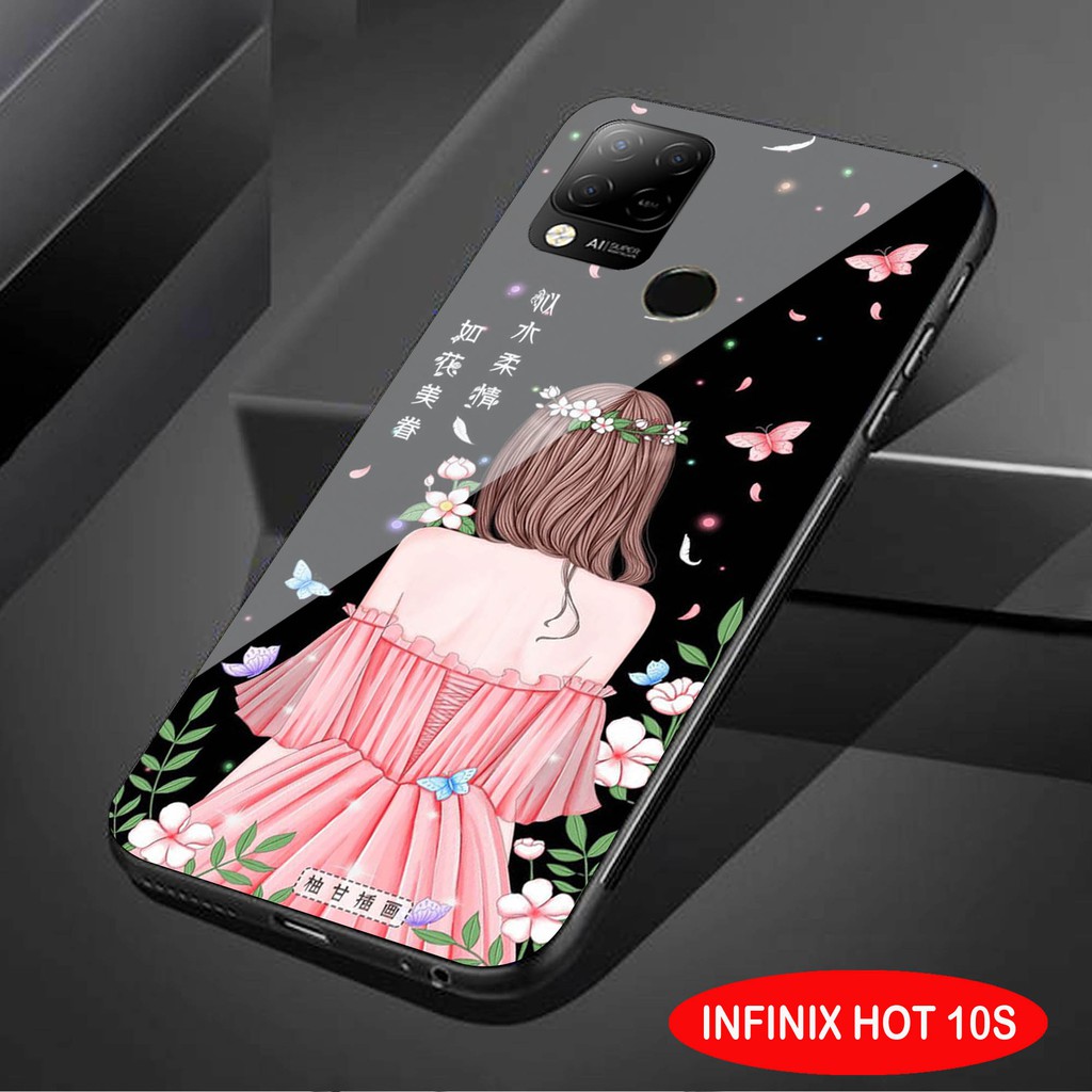 [H04] Softcase Glass Kaca Infinix Hot 10S - Casing Hp Infinix Hot 10S  - Case Hp Infinix Hot 10S