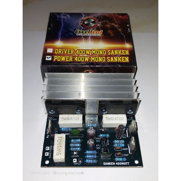 Kit Power Amplifier 400 Watt Mono + Sanken/thosiba