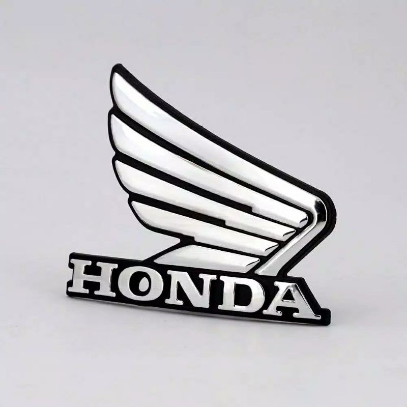 emblem 3D honda wings wing sayap honda 2 pcs kiri kanan alumunium