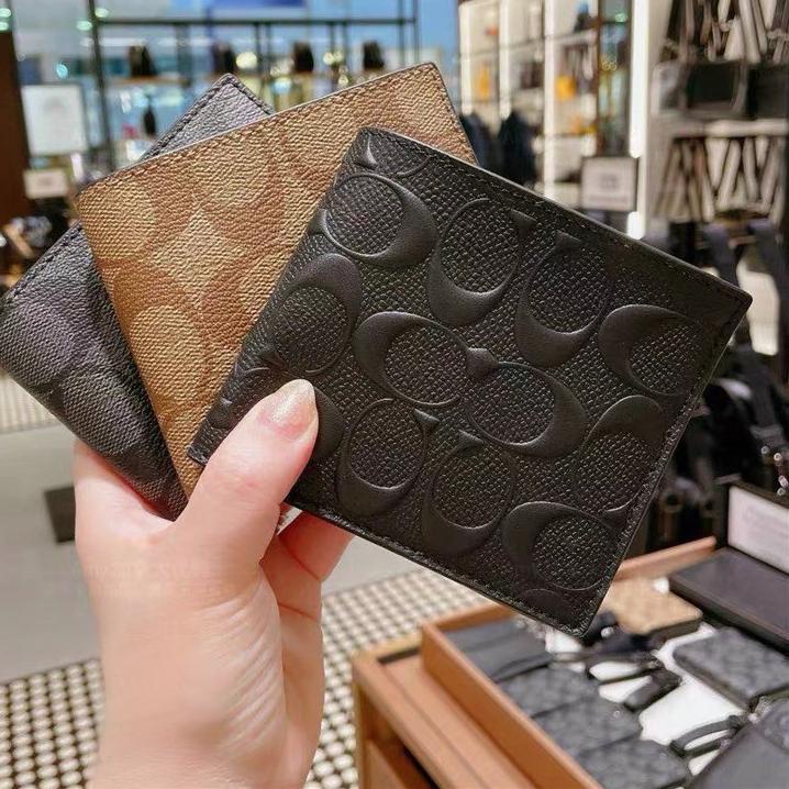 LANGSUNG KIRIM.. Coach Dompet Pria Men Wallet Dompet Lipat Pria Fullset ORIGINAL Coach Wallet Coach 