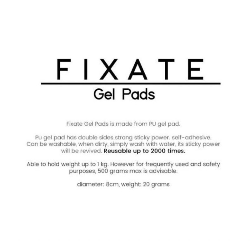 FIXATE 2 IN 1 UNIVERSAL Nano Rubber Gelpad Holder Perekat Tempelan HP Murah GEL PADS