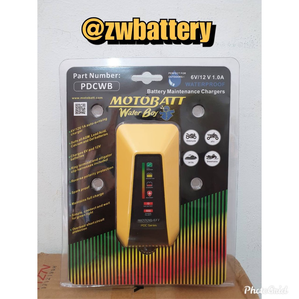 Charger Aki Motobatt Water Boy