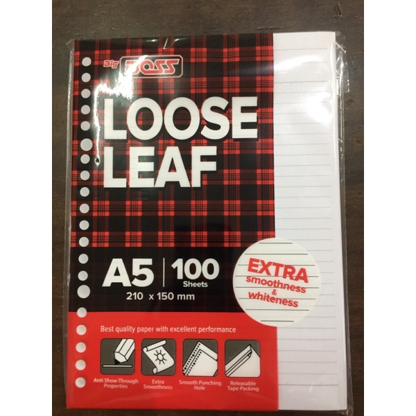 

loose leaf a5 100