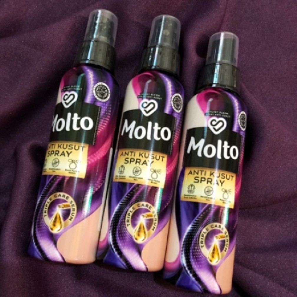 MOLTO Anti Kusut Spray Velvet Bloom 100ml Pelembut Pengharum Pakaian 100 ml Instan Pelicin Setrika Baju Instant