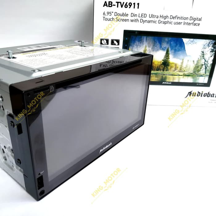 HU 2Din Audiobank AB-TV6911 Glass Panel Full HD MirrorLink AutoLink