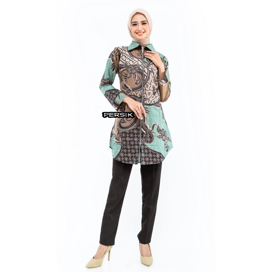 Maura Couple - Sania Ruffle Batik Couple ori Ndoro jowi DNT Garansi Termurah-TNZ Lasem Hijau