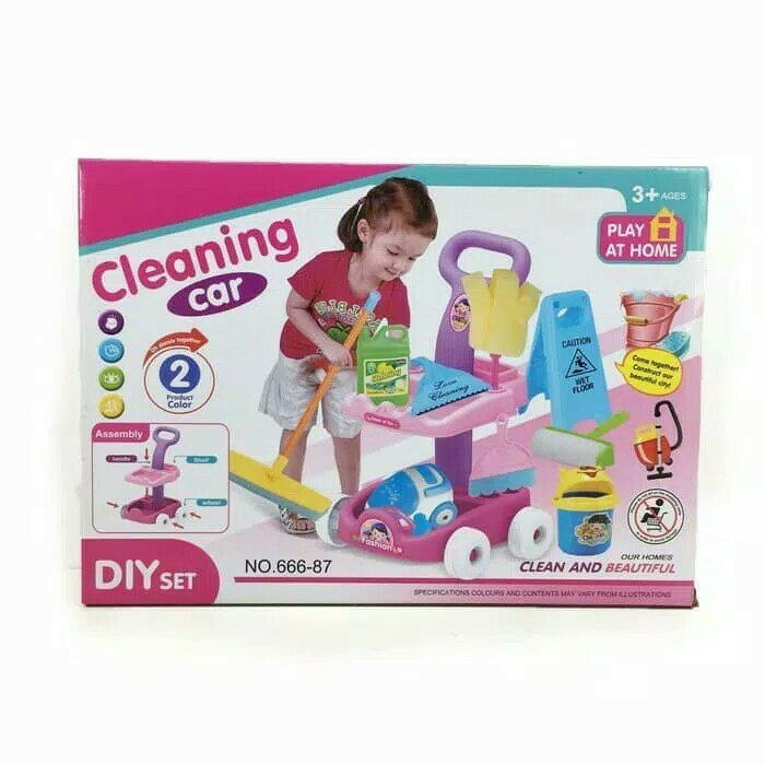 Mainan Cleaning Car Set Trolley Anak No.666 -86