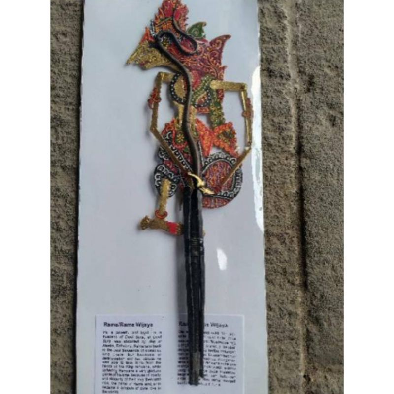 (BISA COD) WAYANG KULIT RAMA WIJAYA MINI CAPERAN HALUS 18x7 cm - SOUVENIR EKSPOR