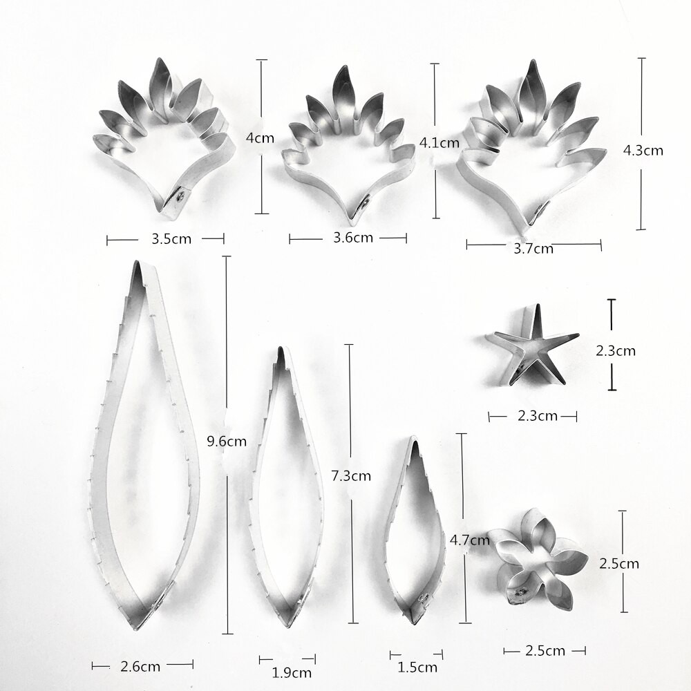 Cornflower Petal and leaf Set Cutters,clay flower ,Sugarcraft cutters,flower cutter, Wire cutting