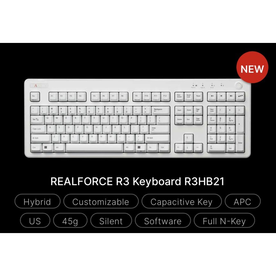 Realforce R3 Wireless Bluetooth Mechanical Gaming Keyboard