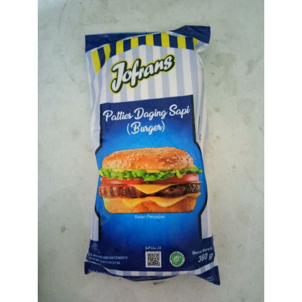 Jofrans Sapi Patties 360gr Isi 6pcs / Beef Patties