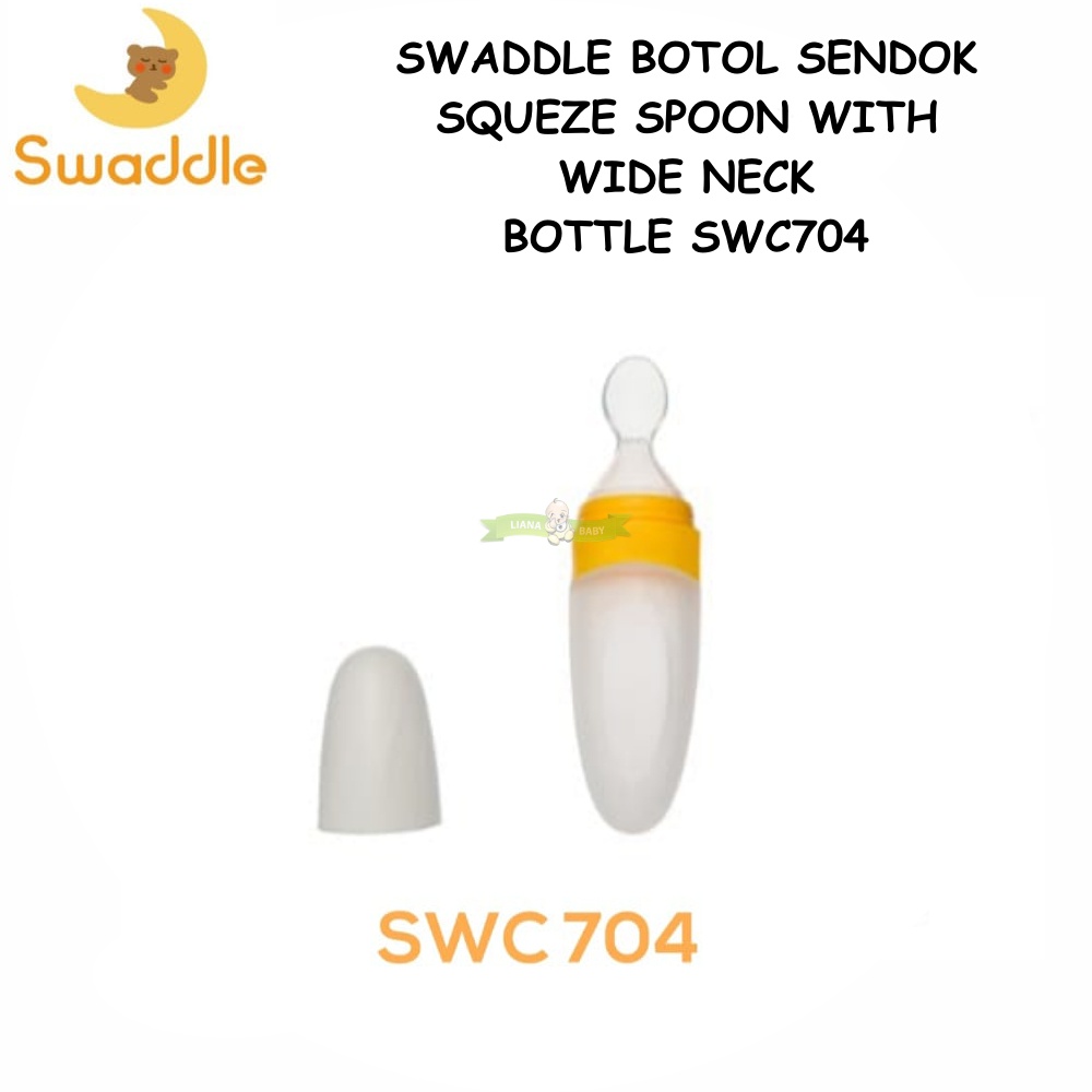 MAK282 SWADDLE BOTOL SENDOK SQUEZE SPOON WITH  WIDE NECK BOTTLE SWC704