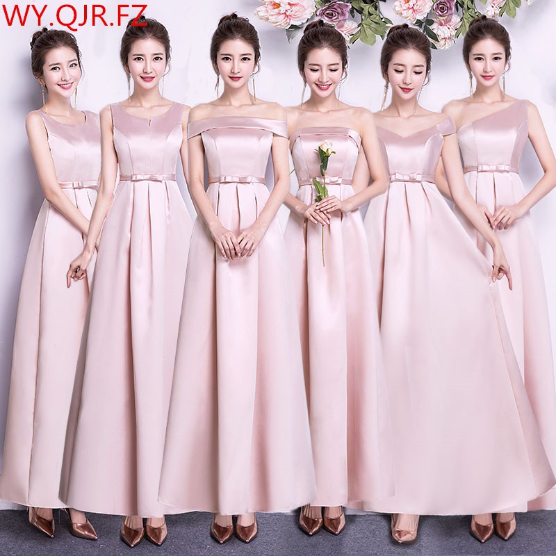 peach satin bridesmaid dresses