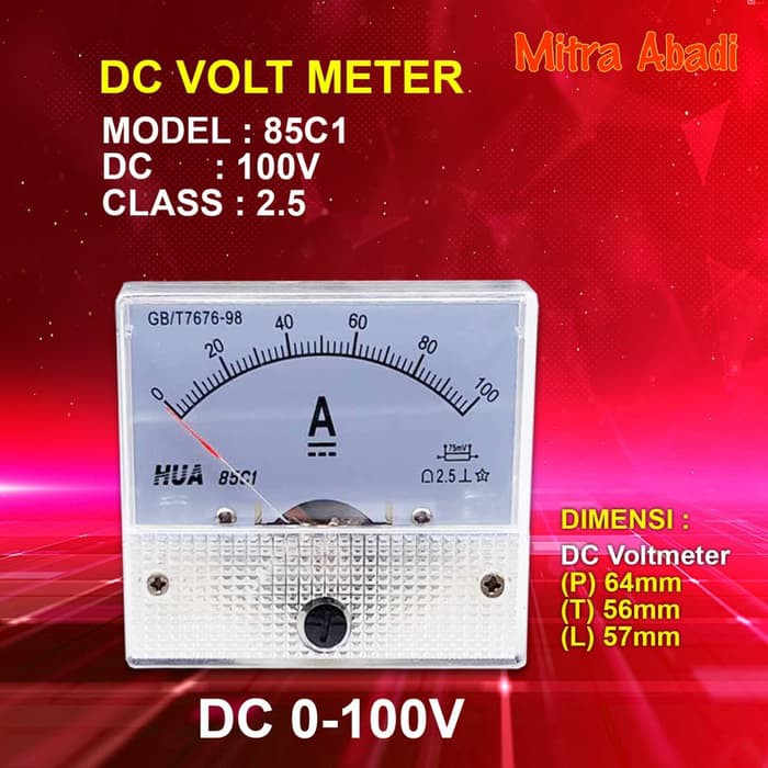 Voltmeter ANALOG DC 100V
