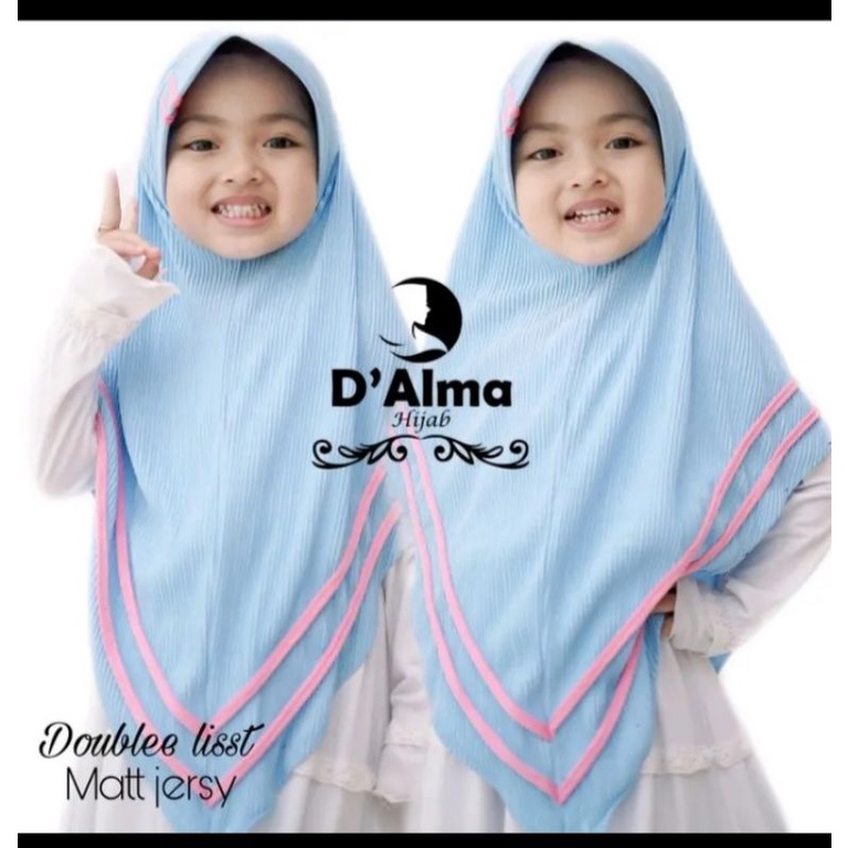 JILBAB ANAK/HIJAB ANAK PLISKET JERSEY/HIJAB LIST/KERUDUNG ANAK