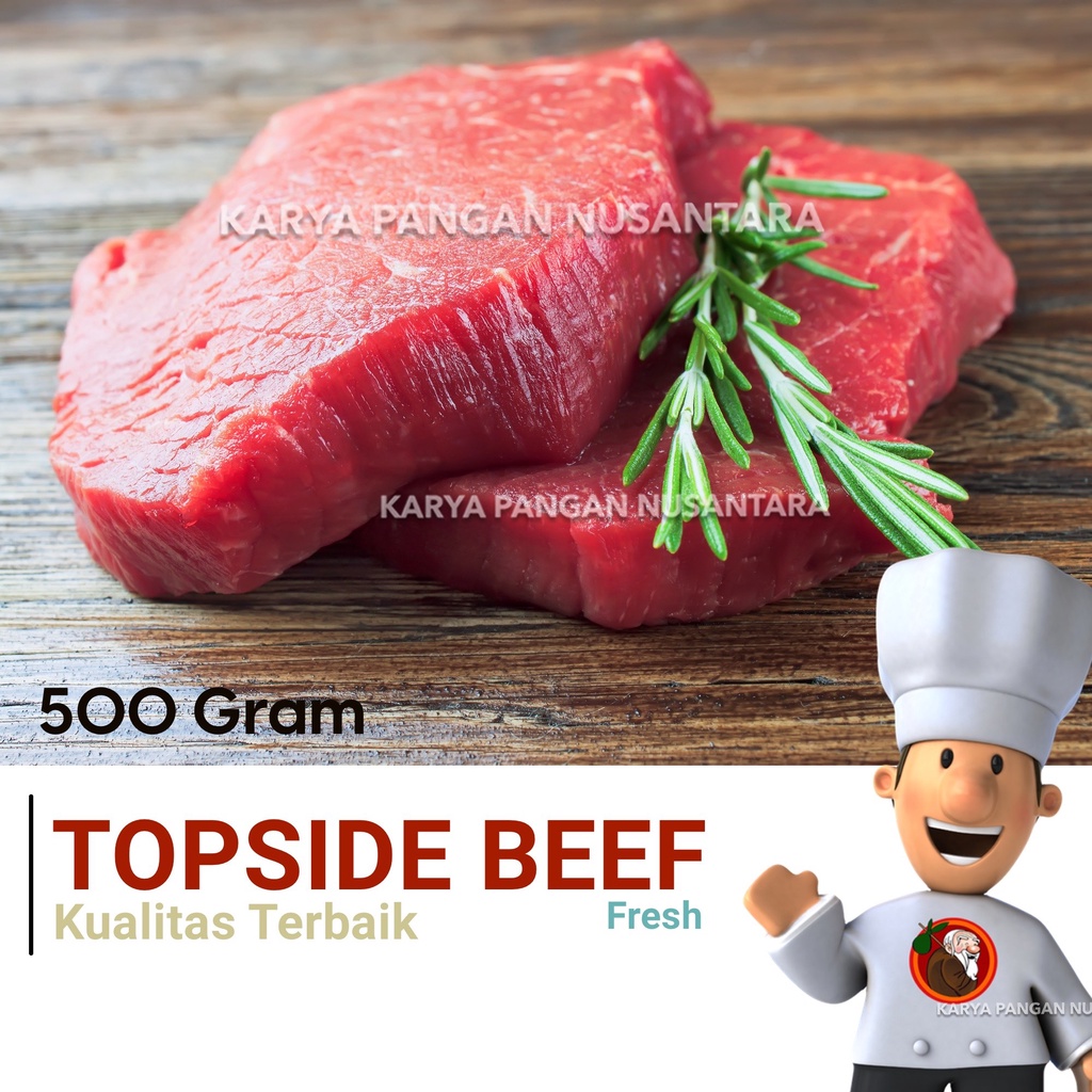 

DAGING SAPI BEEF TOPSIDE INSIDE 500GR DAGING SAPI BEEF TOPSIDE 500 GR