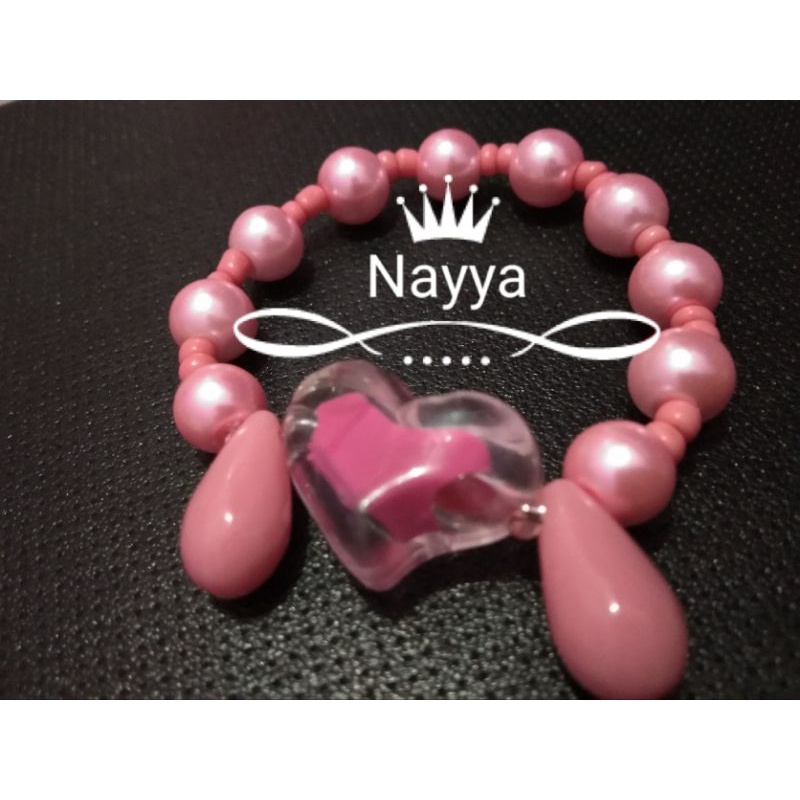 gelang imitasi anak perempuan mutiara sintetis mix love