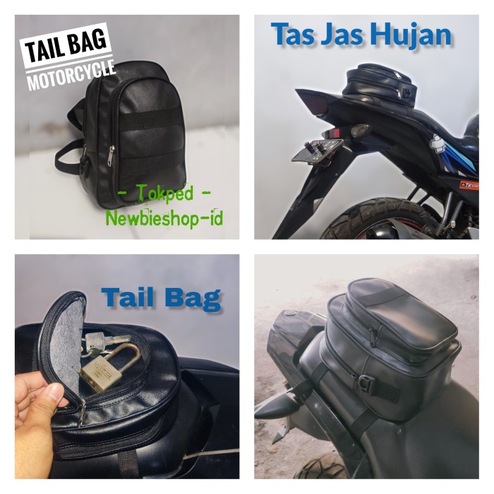 Rain Cover Tas Jas Hujan Motor Tail Bag Trail Touring Crf Klx Wr Supermoto