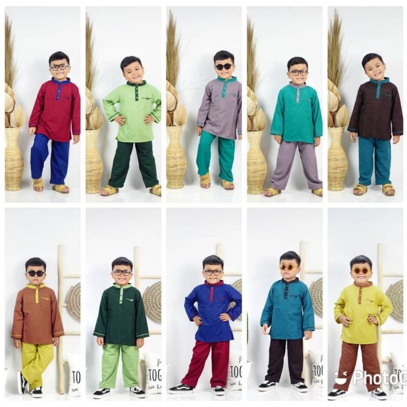 SET KOKO AMRAN BOBOKIDS / BAJU MUSLIM ANAK LAKI LAKI / SETELAN KOKO ANAK LENGAN PANJANG