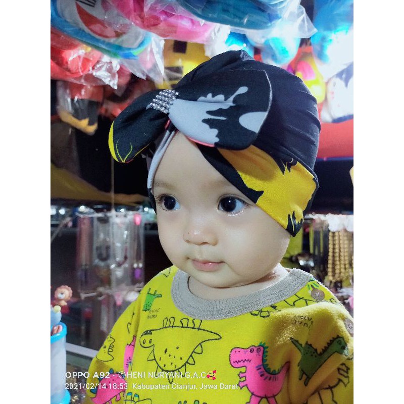 Turban Ciput bayi 0_2thn,penutup kepala bayi perempuan