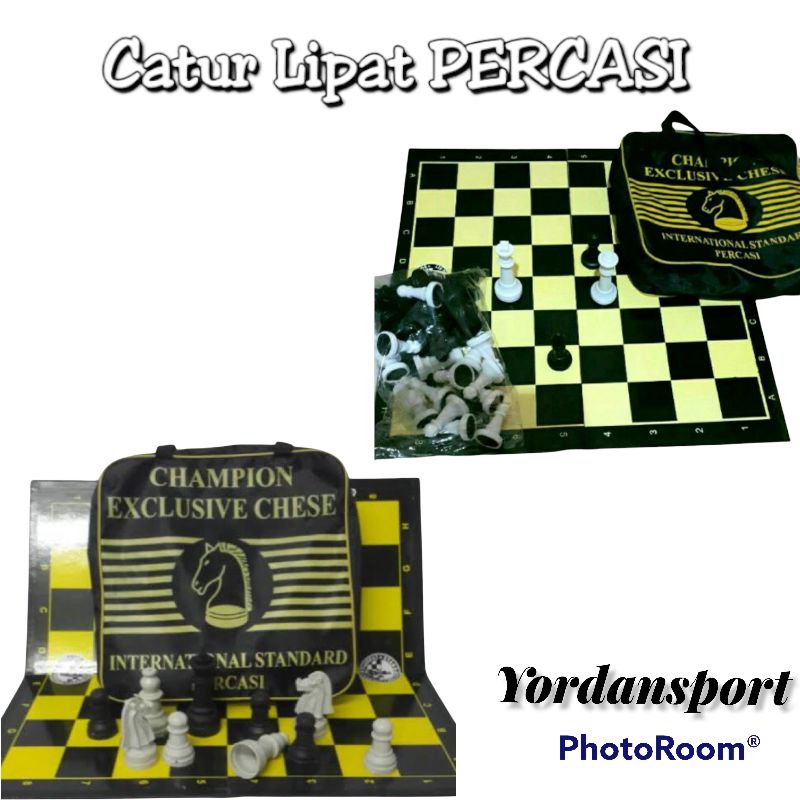 Papan Catur Percasi / CATUR LIPAT PERCASI KAYU