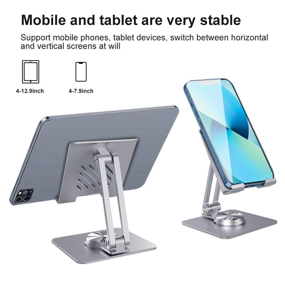 Agustinina Tempat Hp Bahan Aluminium Alloy Lipat360° Rotating Cooling Bracket Lazy Support Tablet Phone Holder Braket Tablet