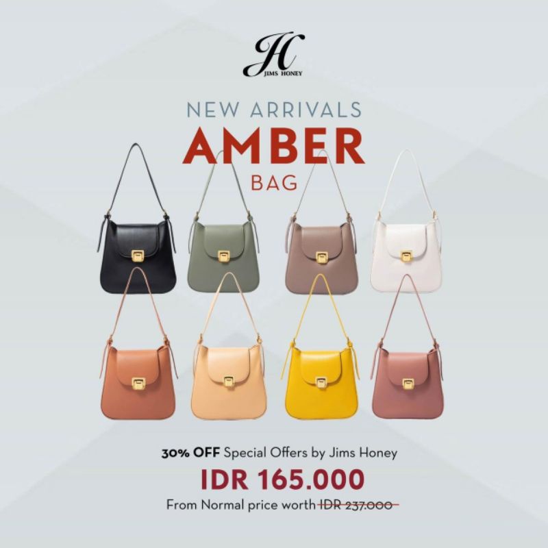 FREE EXCLUSIVE BOX TAS SELEMPANG WANITA UNIK JIMS HONEY JH AMBER BAG BRANDED MEWAH KADO CANTIK UNIK