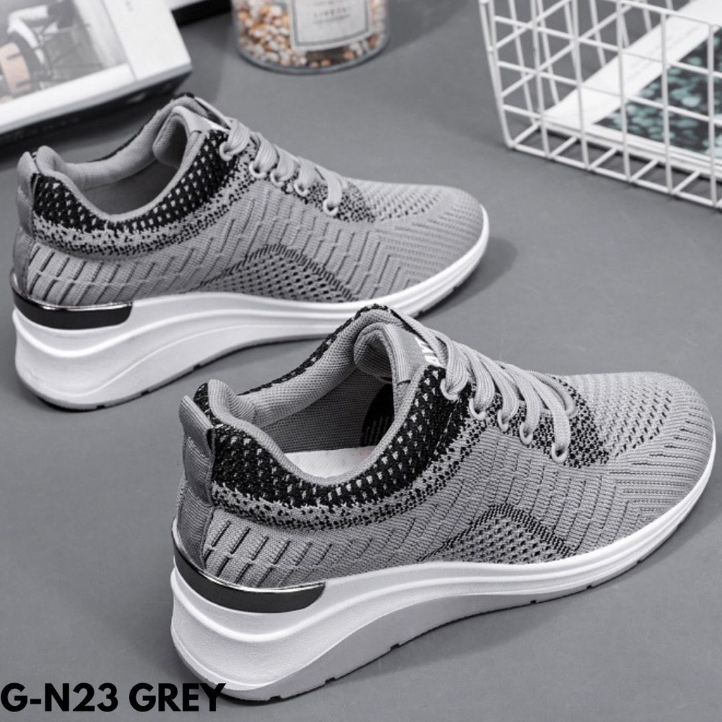 Gypsy - Active Sepatu Sneakers Runner Wanita Slip On Import Hitam Sneaker Grey Snakers Korea Seoatu Snekers Cewek Snikers Snackers Kasual Flatshoes XGN23