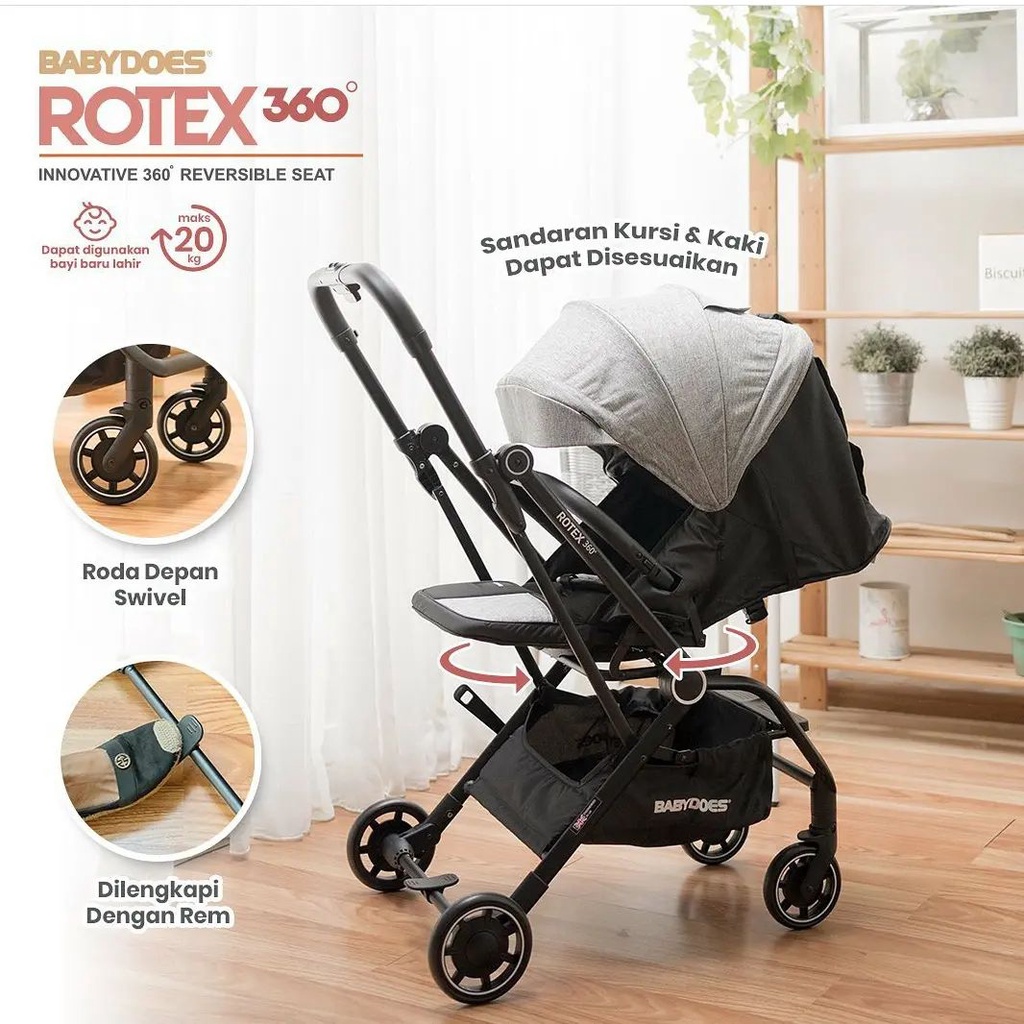 BABYDOES STROLLER ROTEX 360°