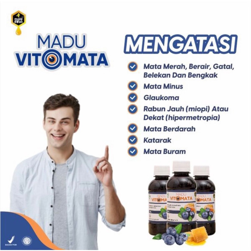 Madu VITOMATA Asli Original Obat Herbal Kesehatan Mata Minus Mata Merah