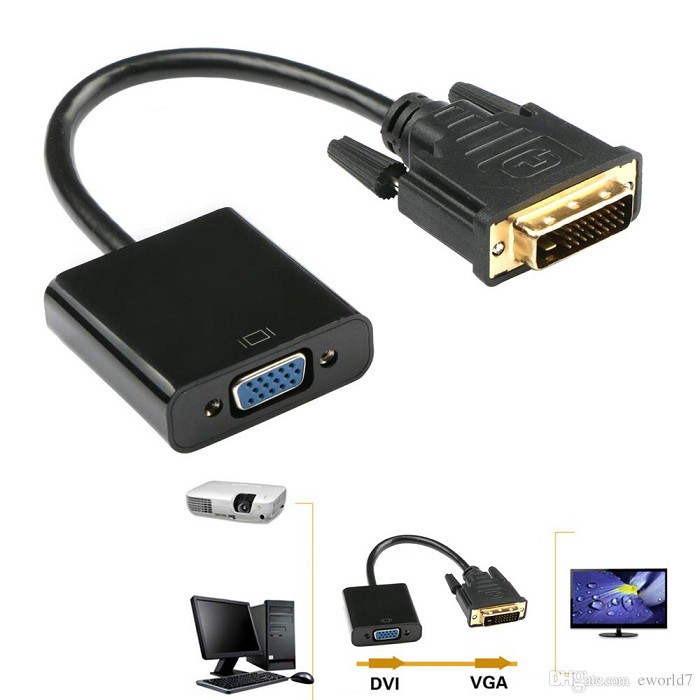 Kabel Converter Adapter 1080p DVI-D 24+1 to VGA HDTV Male -