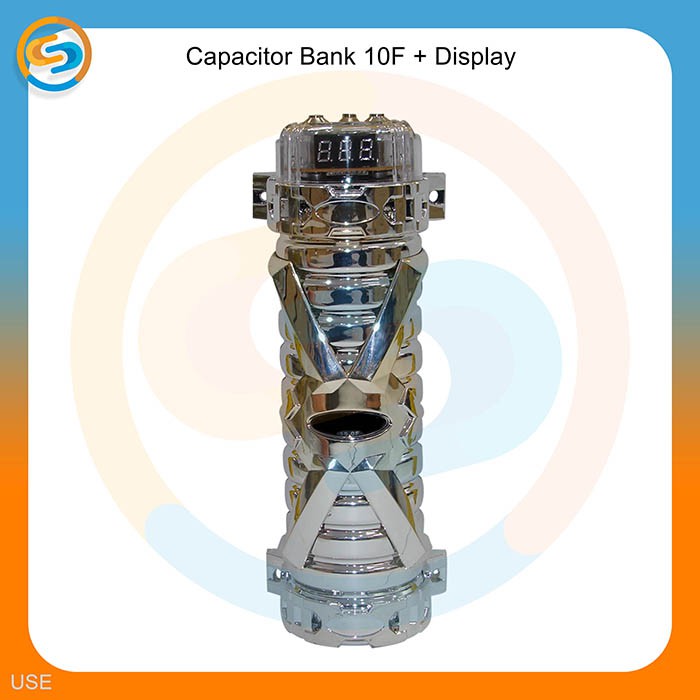 Kapasitor bank 10 farad display - Capasitor 10 farad power mobil