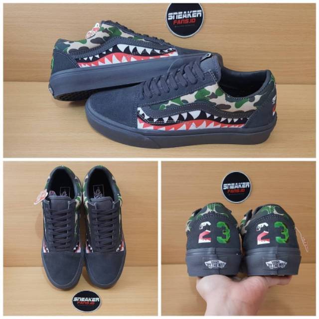 Sepatu VANS OLDSKOOL FULL BAPE CAMO