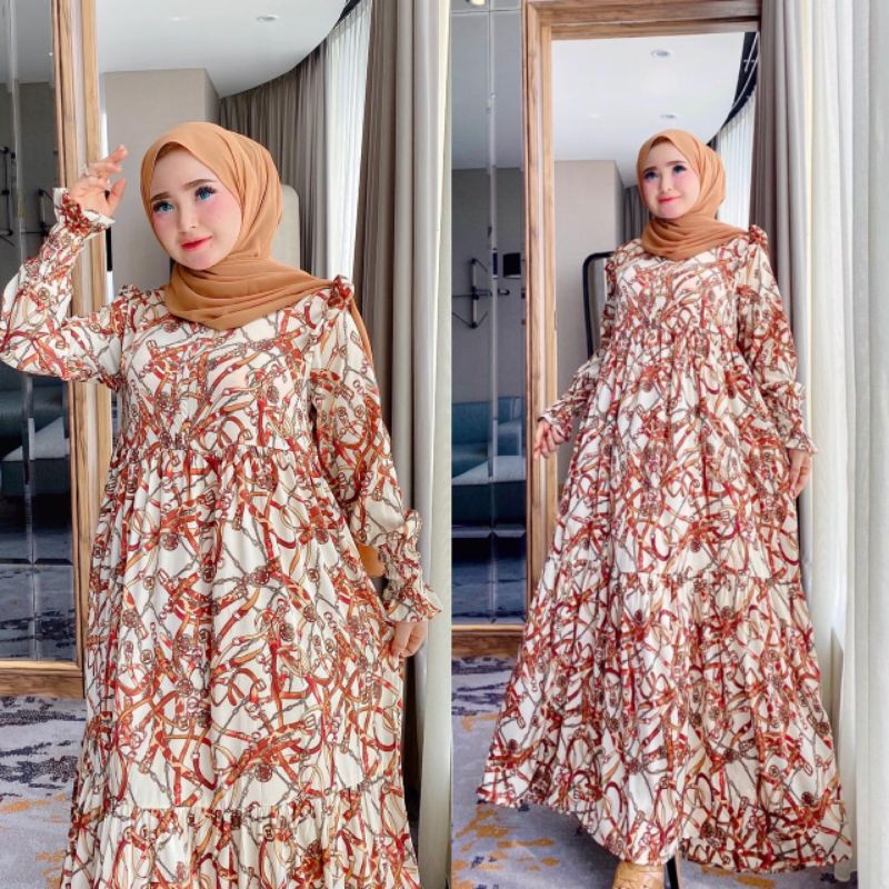 GAMIS HERMESS GAMIS TERBARU SHELLASAUKIA SHOP ORIGINAL BY SHELLASAUKIA