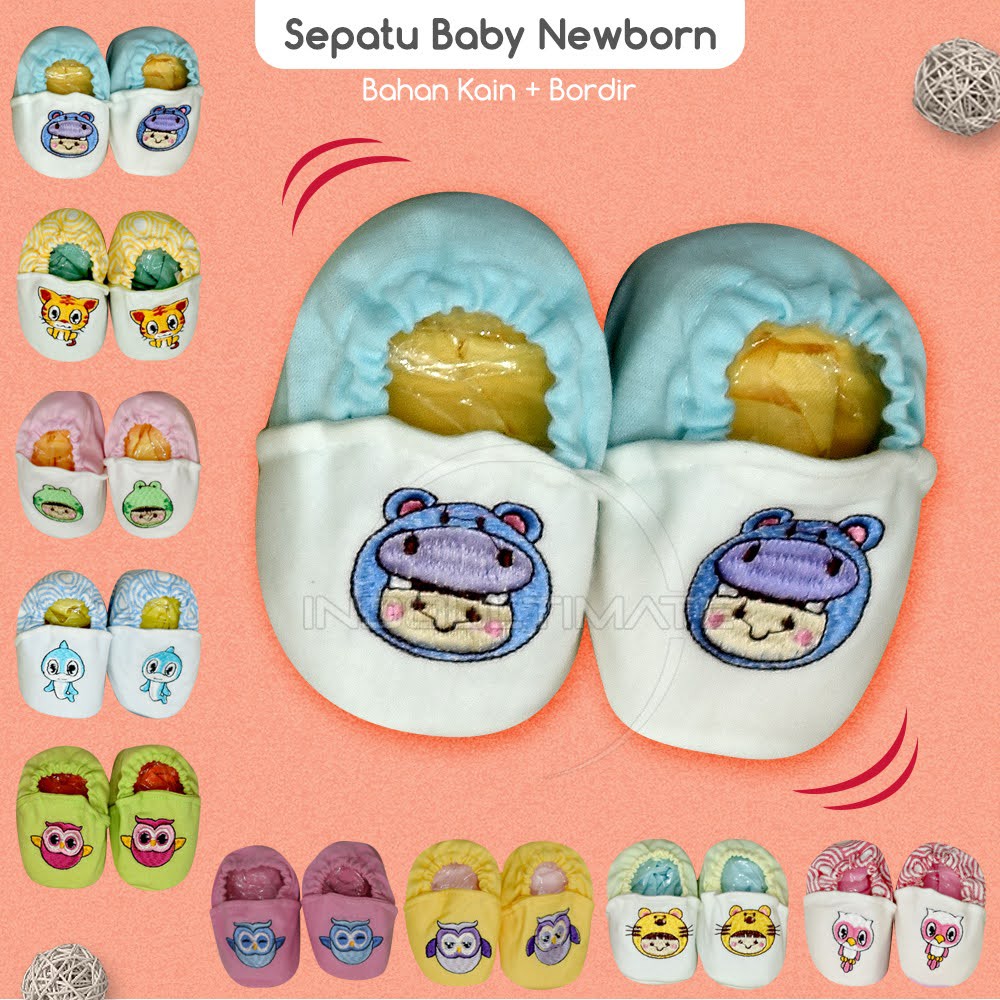 Sepatu Bayi Newborn Baby Shoes SY-188 Sepatu Bordir Gambar Boneka Kaos Kaki Bayi Pelindung Kaki Bayi